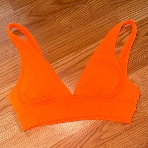 aerie bikini top (orange(neon)/small)